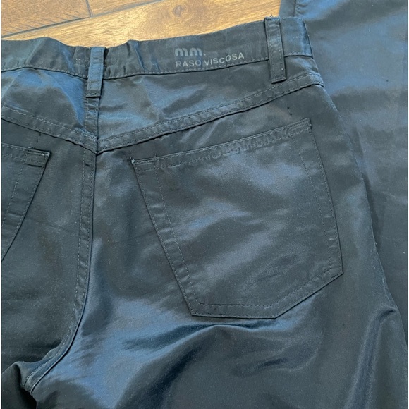 Miu Miu Made in Italy Raso Viscosa Black Dressy Trousers Pants straight leg 28 - Picture 7 of 16